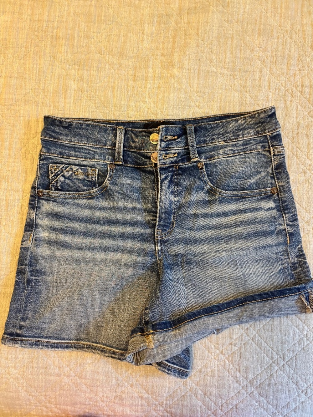 BKE BLACK- Denim Stretch Shorts, Cuffed, 28